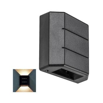 Led lámpatest , oldalfali , 6 Watt , meleg fehér , fekete , kültéri , 5 év garancia, IP54 , Rábalux , LIPPA kép