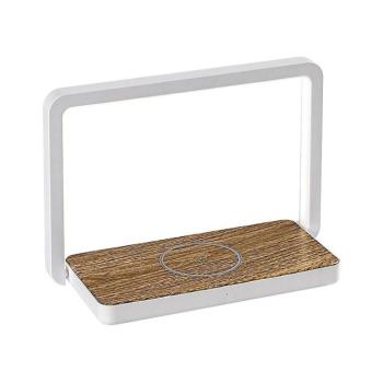 LED lámpatest , asztali , érintőkapcsolóval , vezeték nélküli töltés , telefon töltés , 4W , 5 év garancia, USB , meleg fehér , tölgy, Rábalux , BULDUS , 76005 kép