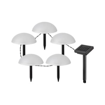 LED fényfüzér , kültéri , leszúrható lámpa , napelemes , félgömb , 5 db , 4 m , meleg fehér , IP44 , Rábalux , TREPPIO kép