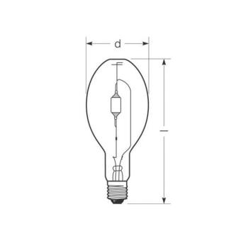 RADIUM halogén gázlámpa E40 1000W HRI-E NSC/C tiszta kép