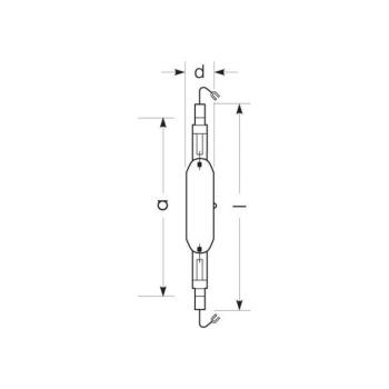 RADIUM halogén gázlámpa K12s 2150W HRI-TS N/L tiszta kép