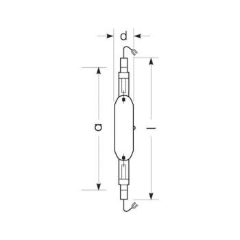 RADIUM halogén gázlámpa K12s 2150W HRI-TS N/XL tiszta kép