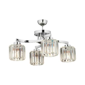 Ráépíthető mennyezeti csillár CRYSTALLINE 4xE27/40W/230V fényes króm 683AVN1438 kép