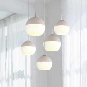 Ragusa lógó világítás, Ø 75 cm, homokszínű/króm, fém, 5 izzós kép