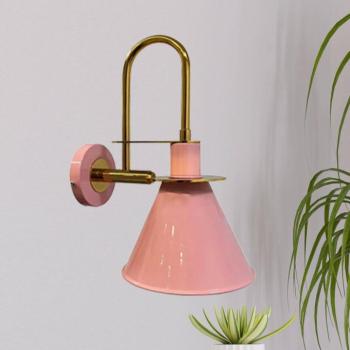 Ramsay fali világítás, rózsaszín/arany, magasság 35 cm, fém kép