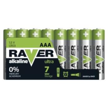 RAVER Alkáli Elem LR03 (AAA) 8DB/BLISZTER, 1,5V, B79118 kép