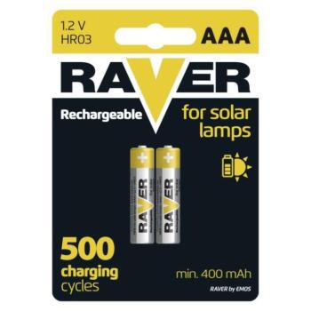 RAVER SOLAR NiMH akkumulátor HR03 (AAA) 2db/bliszter kép