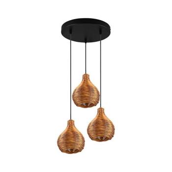 Reality - SPROUT kábeles függőlámpa 3xE14/40W/230V barna/rattan R31293336 kép