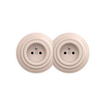 Reblig - Dupla retro fali aljzat kerettel 230V antik rózsaszín 2xRG0120+2xRG0118 kép