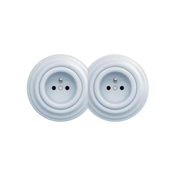 Reblig - Dupla retro keretes fali aljzat 230V kék 2xRG0026+2xRG0024 kép