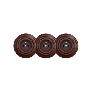 Reblig - Három aljzatos retro fali konnektor kerettel 230V barna RG0036+2xRG0035+3xRG0033 kép
