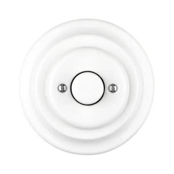 Reblig - Porcelán retro forgatógombos fényerőszabályzó kerettel 250V/10A fehér RGDMA-W