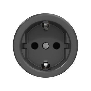 Reblig - Retro háztartási fali aljzat keret nélkül SCHUKO 230V/16A antracit A/ZS kép