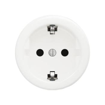 Reblig - Retro háztartási fali aljzat keret nélkül SCHUKO 230V/16A hófehér W/ZS kép