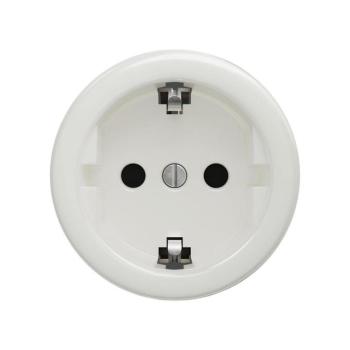 Reblig - Retro háztartási SCHUKO konnektor keret nélkül 230V/16A, kerámiafehér K/ZS kép