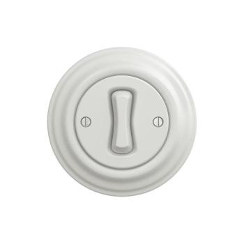 Reblig - Retro keresztkapcsoló 7-es kerettel kerámiafehér RG0007+RG0005 kép