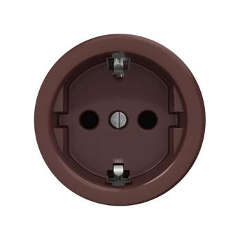 Reblig - Retro, keret nélküli háztartási SCHUKO aljzat 230V/16A, barna H/ZS kép
