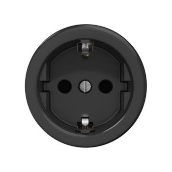 Reblig - Retro keret nélküli SCHUKO fali aljzat 230V/16A fekete C/ZS kép