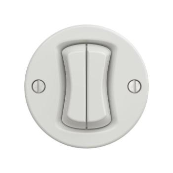 Reblig - Retro keret nélküli soros kapcsoló, 5-ös, kerámiafehér K/V2/5 kép