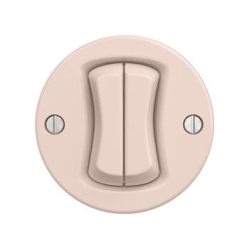 Reblig - Retro kétgombos keret nélküli kapcsoló, poros rózsaszín R/V2/TL2 kép