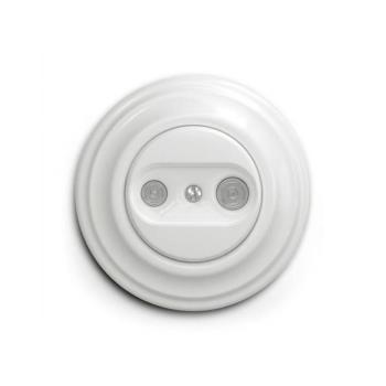 Reblig - Retro TV+R előfizetői aljzat (átvezetett) hófehér kerettel RG0151+RG0155 kép