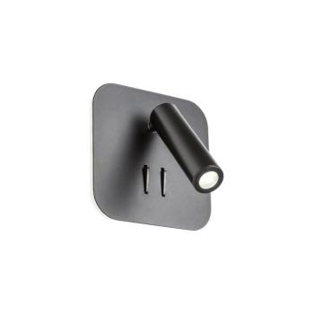 Redo 01-1492 - QUDA LED fali lámpatest LED/6W/230V + LED/3W CRI 90 fekete 01-1492 kép