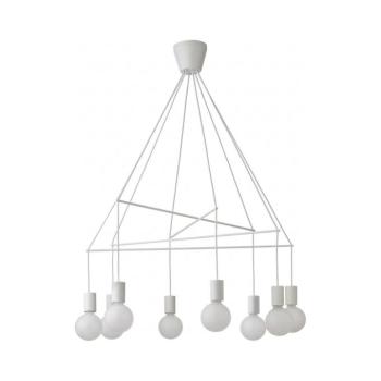 Redo 01-1564 - Kábellel függesztett csillár MIKADO 8xE27/42W/230V Ø 82 cm fehér 01-1564 kép