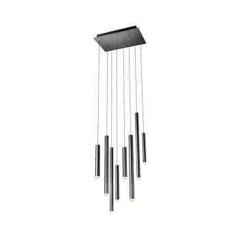 Redo 01-2048 - LED Csillár zsinóron MADISON 8xLED/4W/230V fekete 01-2048 kép