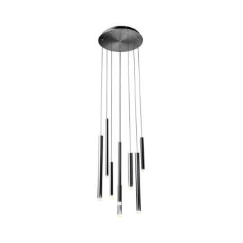 Redo 01-2052 - LED Csillár zsinóron MADISON 8xLED/4W/230V fekete 01-2052 kép
