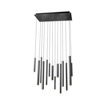 Redo 01-2056 - LED Csillár zsinóron MADISON 14xLED/4W/230V fekete 01-2056 kép