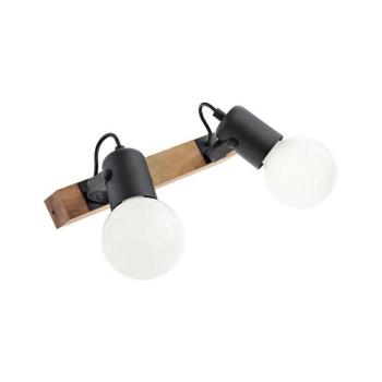 Redo 01-2416 - Fali lámpa TAFFI 2xE27/42W/230V fekete/bükk 01-2416 kép