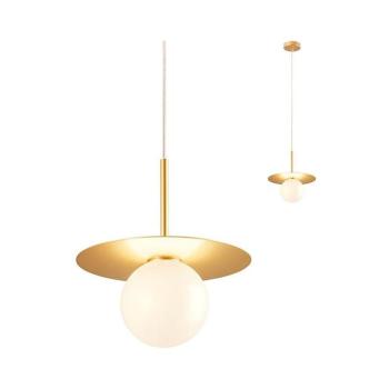 Redo 01-2727 - Csillár zsinóron PLATO 1xG9/10W/230V átm. 20 cm arany 01-2727 kép