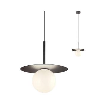 Redo 01-2728 - Csillár zsinóron PLATO 1xG9/10W/230V átm. 20 cm fekete 01-2728 kép