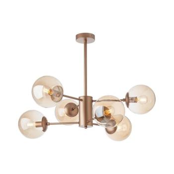 Redo 01-2943 - MUNDI rúdos csillár 6xE14/28W/230V réz/füstszínű 01-2943 kép