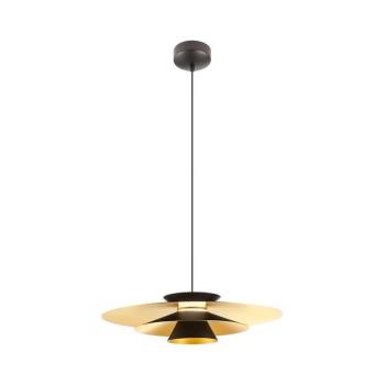Redo 01-3001 - LED kábelen függesztett csillár FARGO LED/16,5W/230V átm. 50 cm fekete/arany 01-3001 kép
