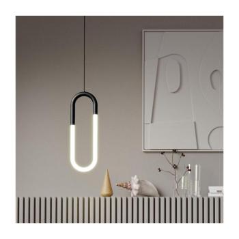 Redo 01-3184 - LED Csillár zsinóron LATIUM LED/9W/230V fekete 01-3184