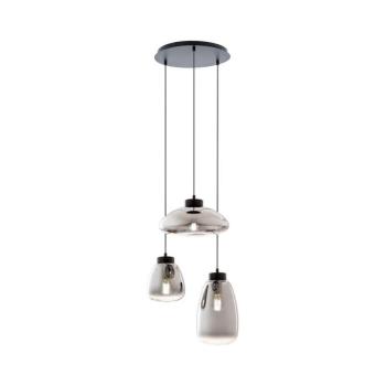 Redo 01-3197 - Csillár zsinóron LUKE 3xE27/42W/230V átm. 46 cm fekete 01-3197 kép