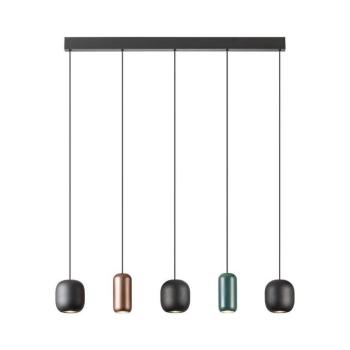 Redo 01-3481 - Csillár zsinóron BOOM 5xGU10/10W/230V fekete/zöld/barna 01-3481 kép