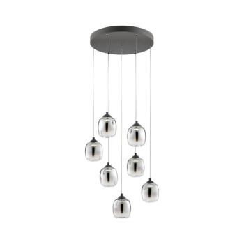 Redo 01-3489 - LED dimmelhető, kábelen függesztett KHADI csillár 7xLED/5W/230V fekete/füstszínű 01-3489 kép