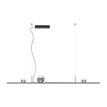 Redo 01-4302 - LED dimmelhető zsinóros csillár DUNE LED/48W/230V fekete/füstszínű 01-4302 kép