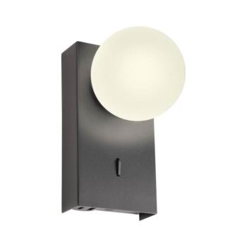 Redo 01-4659 - LED fali lámpatest NORMA LED/5W/230V CRI 90 USB fekete 01-4659 kép