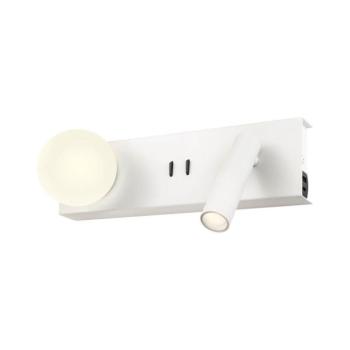Redo 01-4660 - LED fali lámpatest NORMA LED/5W/230V + LED/3W CRI 90 USB fehér 01-4660 kép