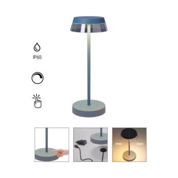 Redo 90310 - LED Dimmelhető asztali lámpa ILUNA LED/2,5W/5V 3000 mAh IP65 kék 90310 kép
