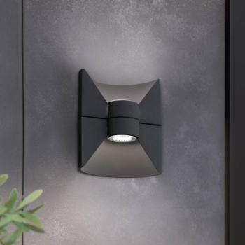 Redondo LED kültéri falilámpa, antracit, magasság 17 cm, 2 izzós