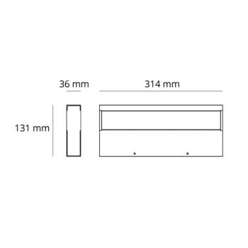 Regolo LED fali világítás, fehér, 31 cm, felfelé/lefelé irányuló fény, 38 W, 930 kép