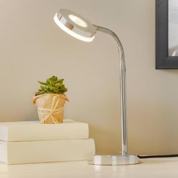 Rennes LED asztali lámpa, króm színű, magasság 40 cm kép