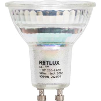 Retlux RLL 670 GU10 bulb 1,9 W WW A kép