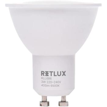 Retlux RLL 686 GU10 izzó, 3W, DL W, D kép