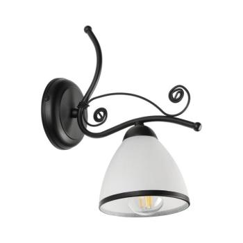 RETRO fali lámpa 1xE27/60W/230V fekete/fehér KM-1.51/CZARNY PÓŁMAT kép