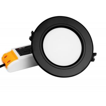 RGB-CCT LED panel , 6W , süllyesztett , kerek , fekete , dimmelhető , színes , állítható fehér színárnyalat , SMART , Miboxer (Mi-Light) , FUT068-B kép